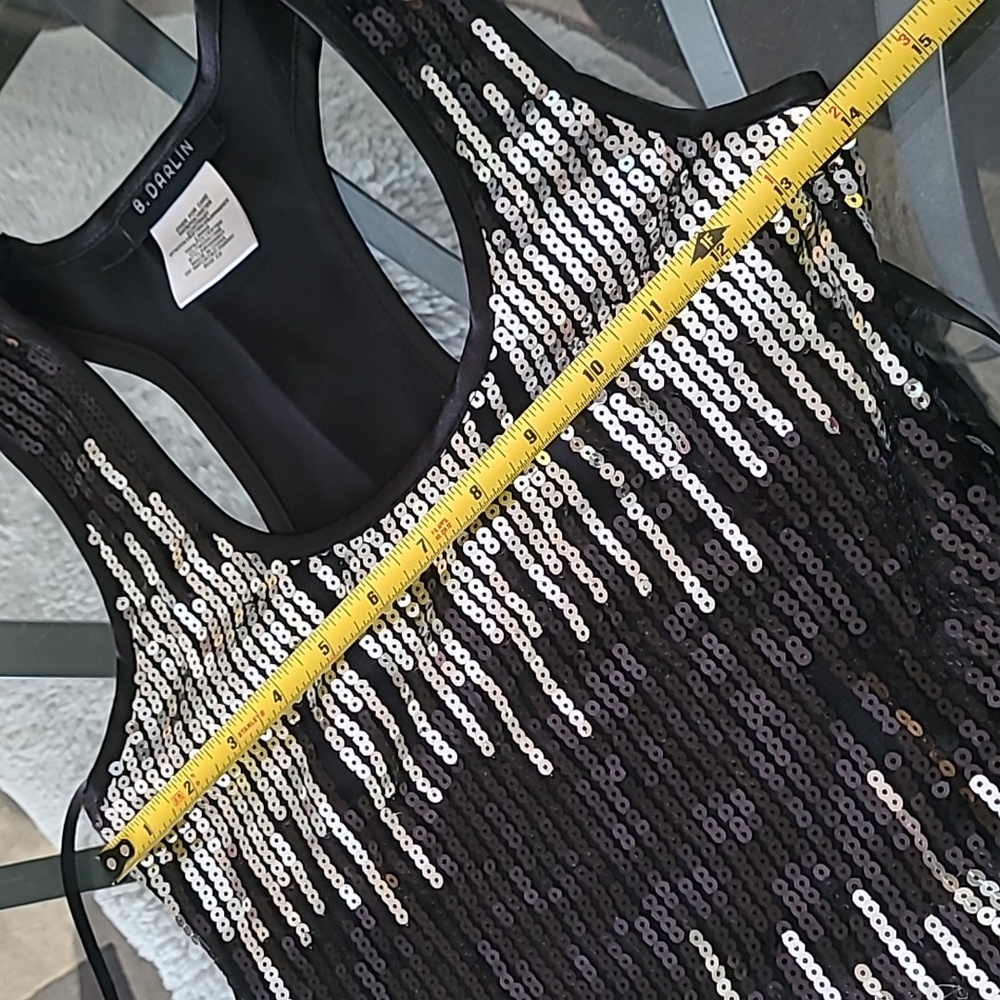 Black and Silver Sequin Dress ❤️ - Picture 4 of 8